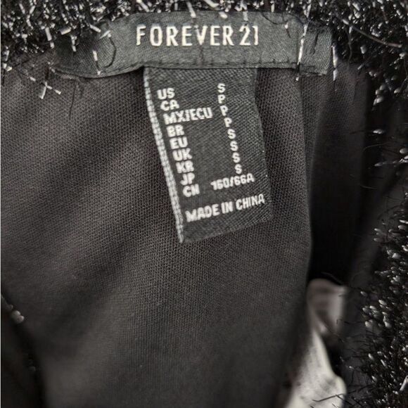 Forever21 black tinsel mini skirt - size S - Picture 5 of 6